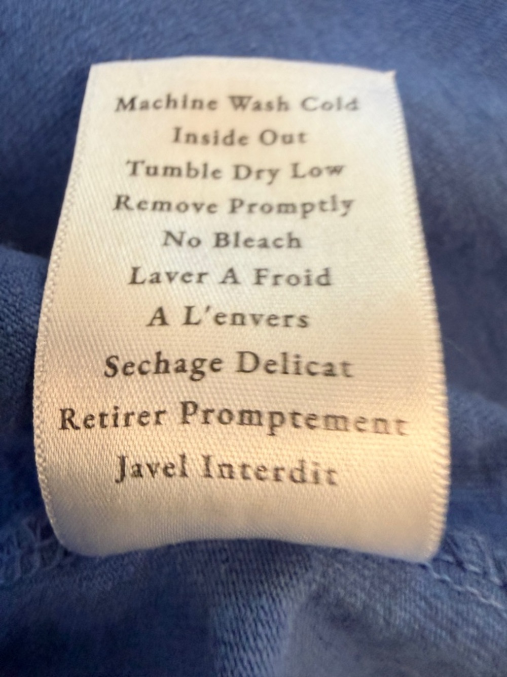 Frank and Eileen, Patrick Jersey lapis color small like new - Picture 5 of 6